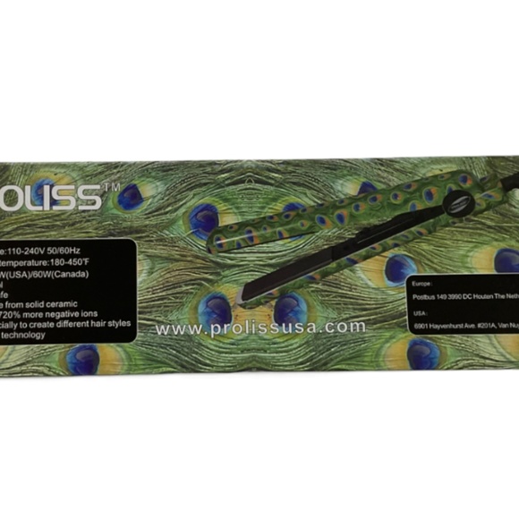 Proliss Peacock Infusion Ceramic Ionic 1.25" Hair Straightener Floating Plates - Picture 3 of 6